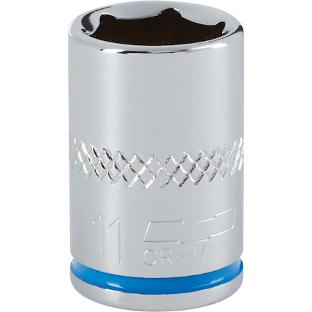 Channellock 1/4 In. Drive 11 mm 6-Point Shallow Metric Socket 398160